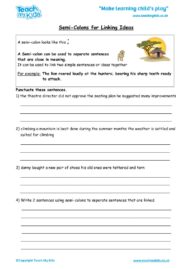 Worksheets for kids - semi-colons_for_linking_ideas